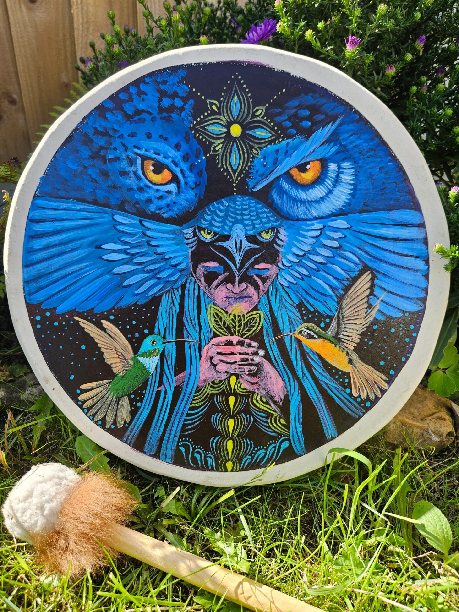 Sacred Handpainted Shamanic drum