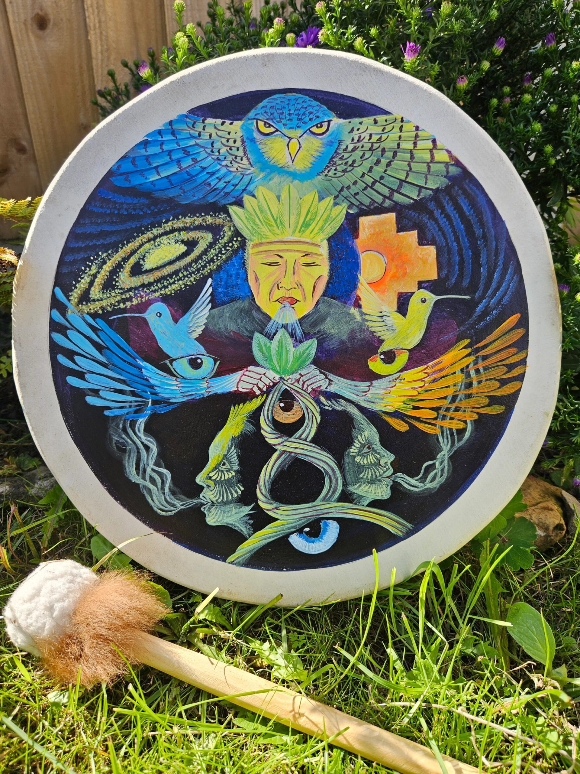 Sacred Handpainted Shamanic drum
