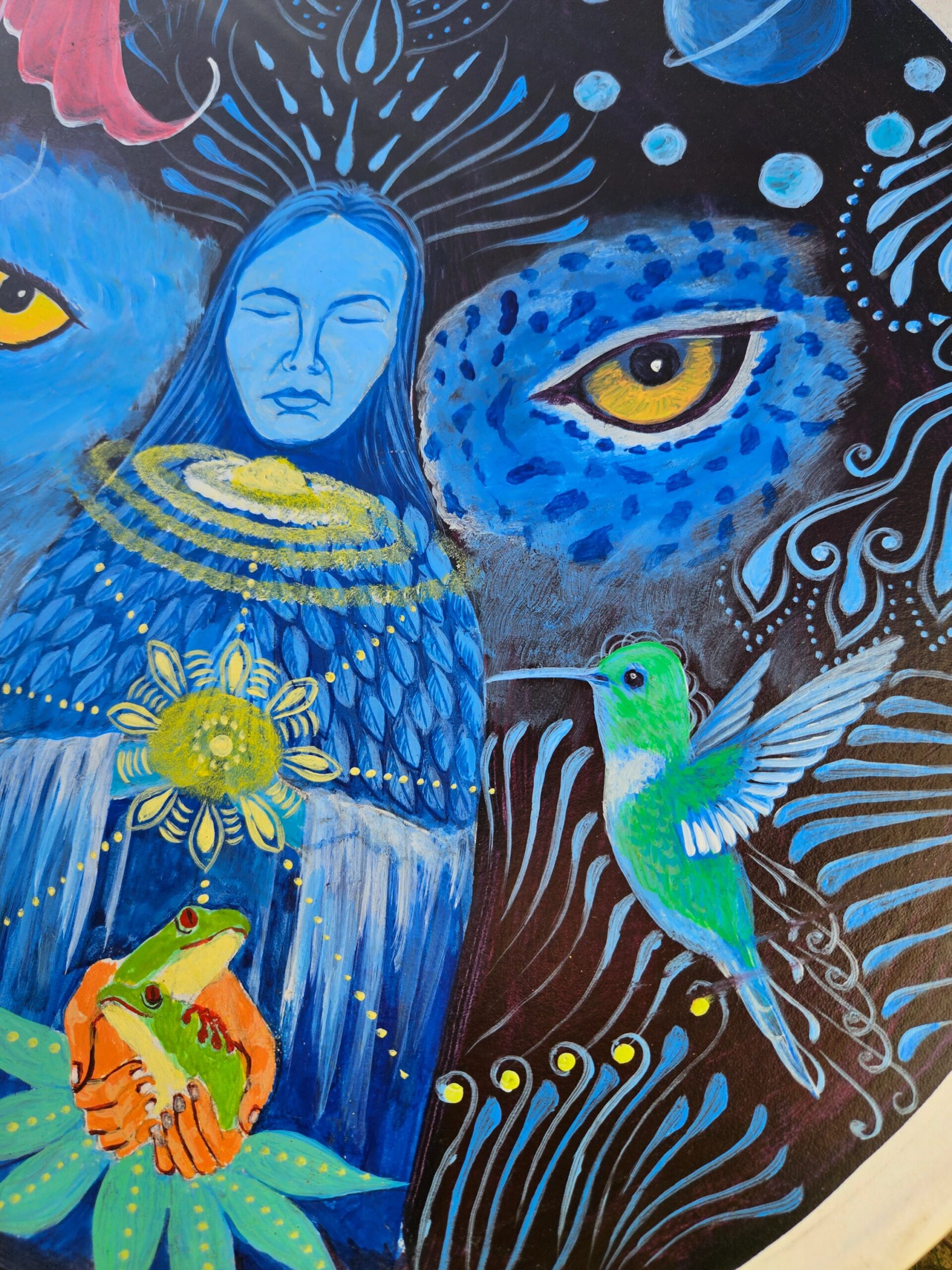 Sacred Handpainted Shamanic drum - Image 4
