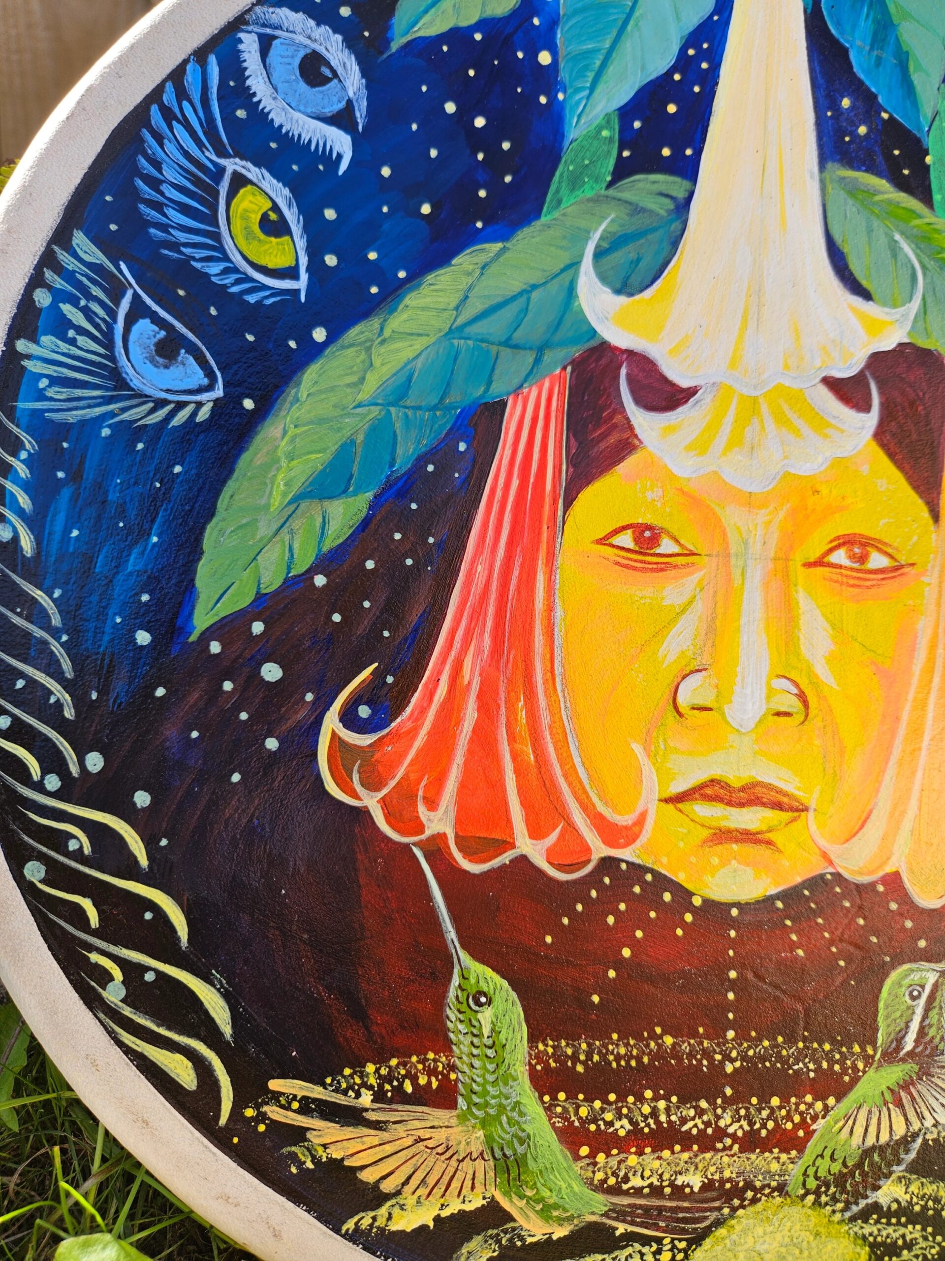 Sacred Handpainted Shamanic drum - Image 4
