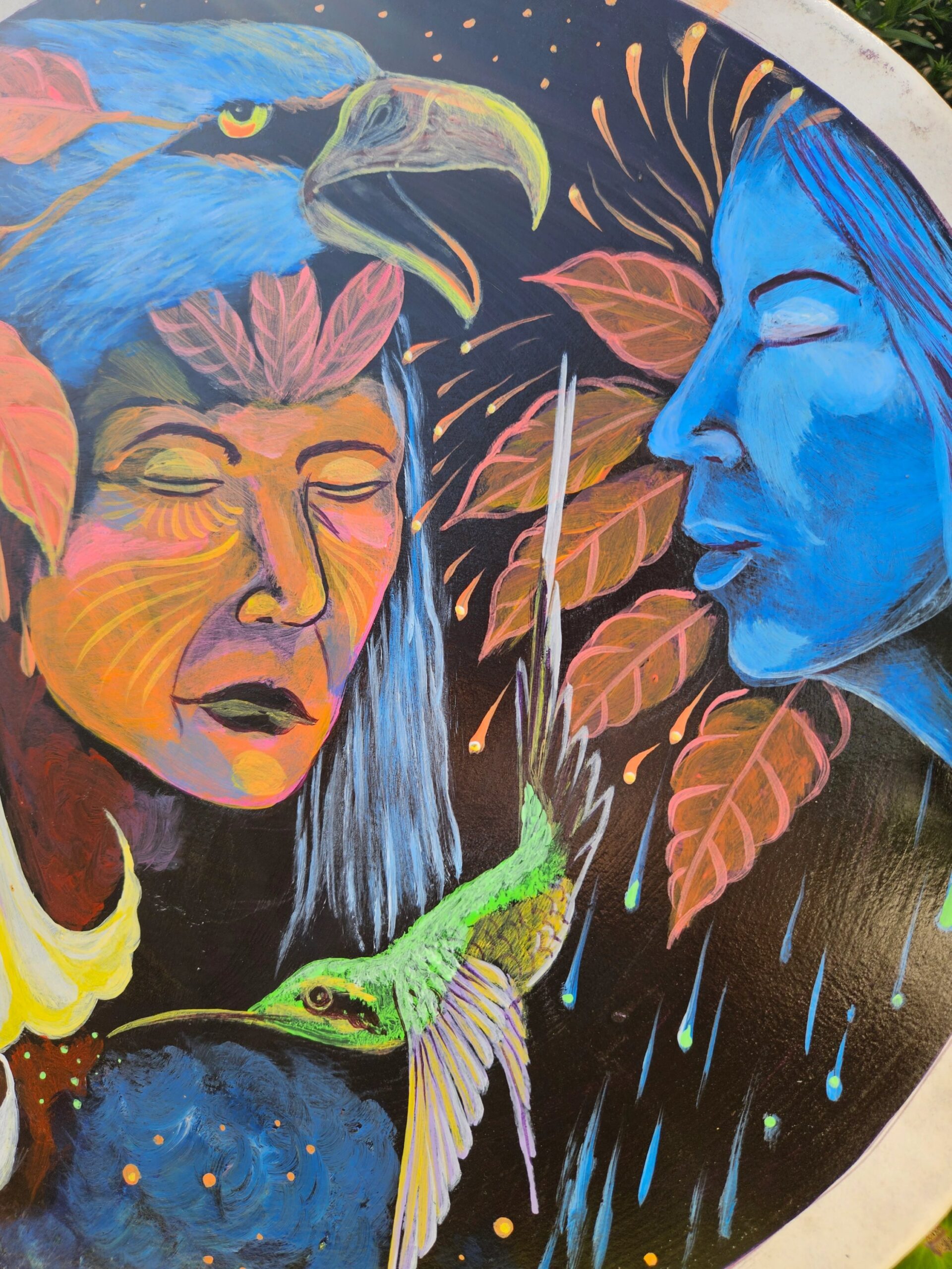 Sacred Handpainted Shamanic drum - Image 4