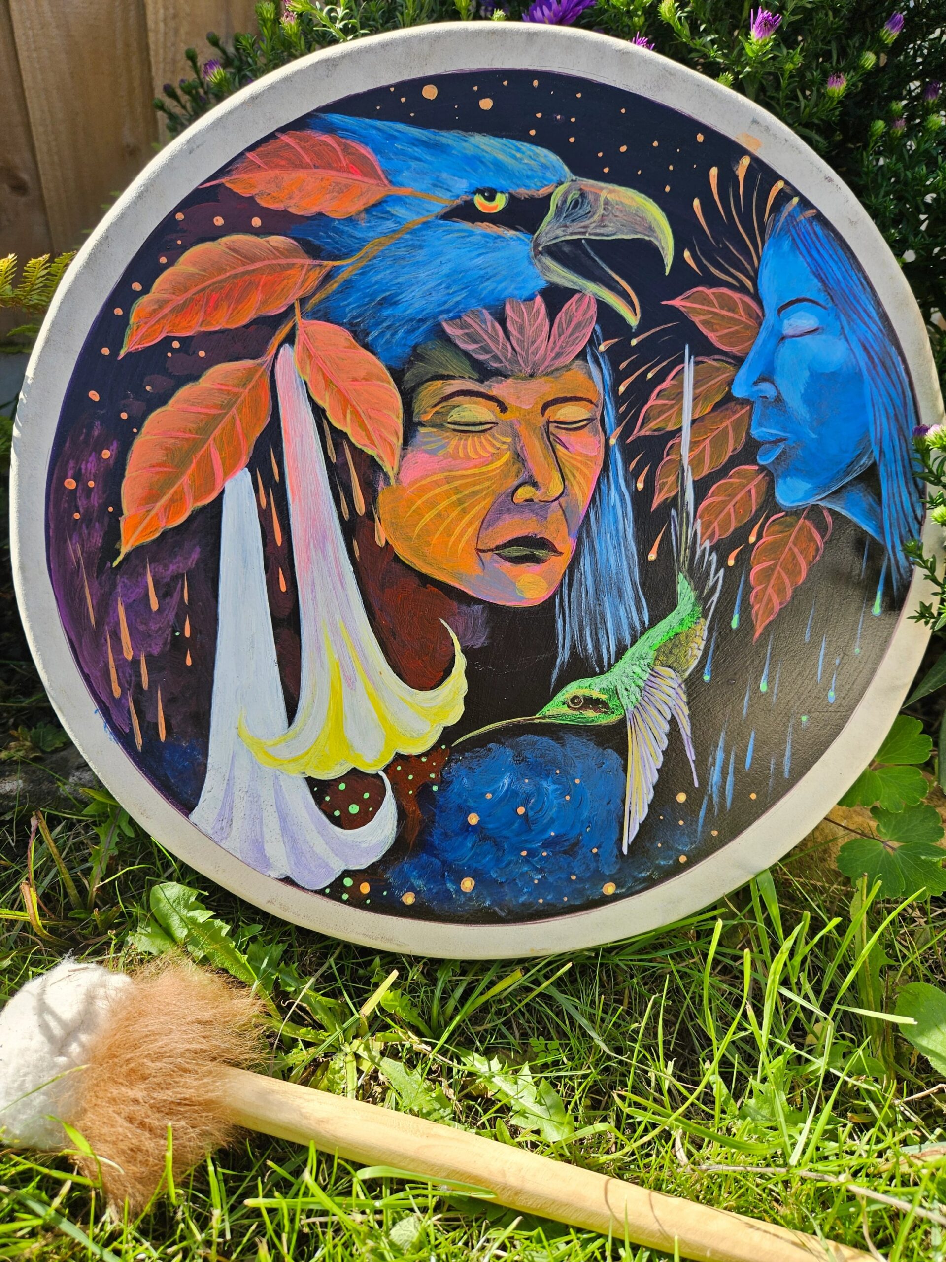 Sacred Handpainted Shamanic drum