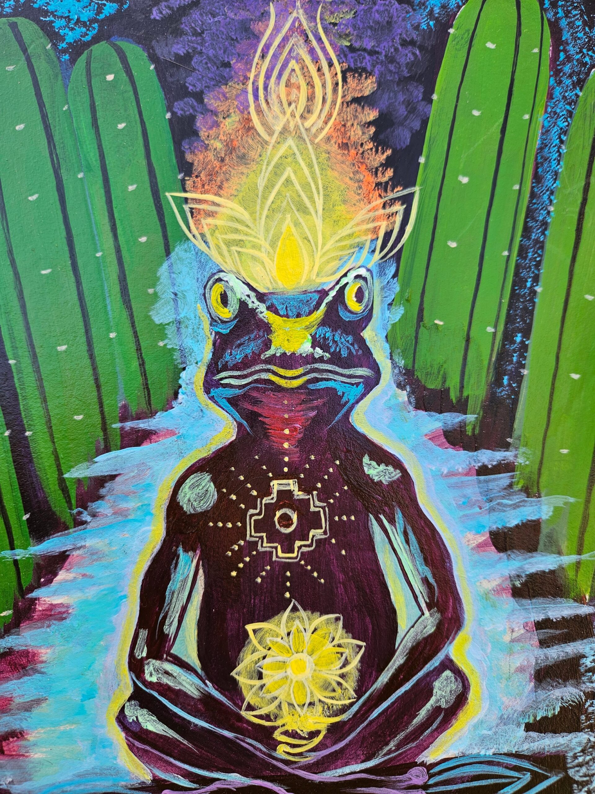 Sacred Handpainted Shamanic drum - Image 4