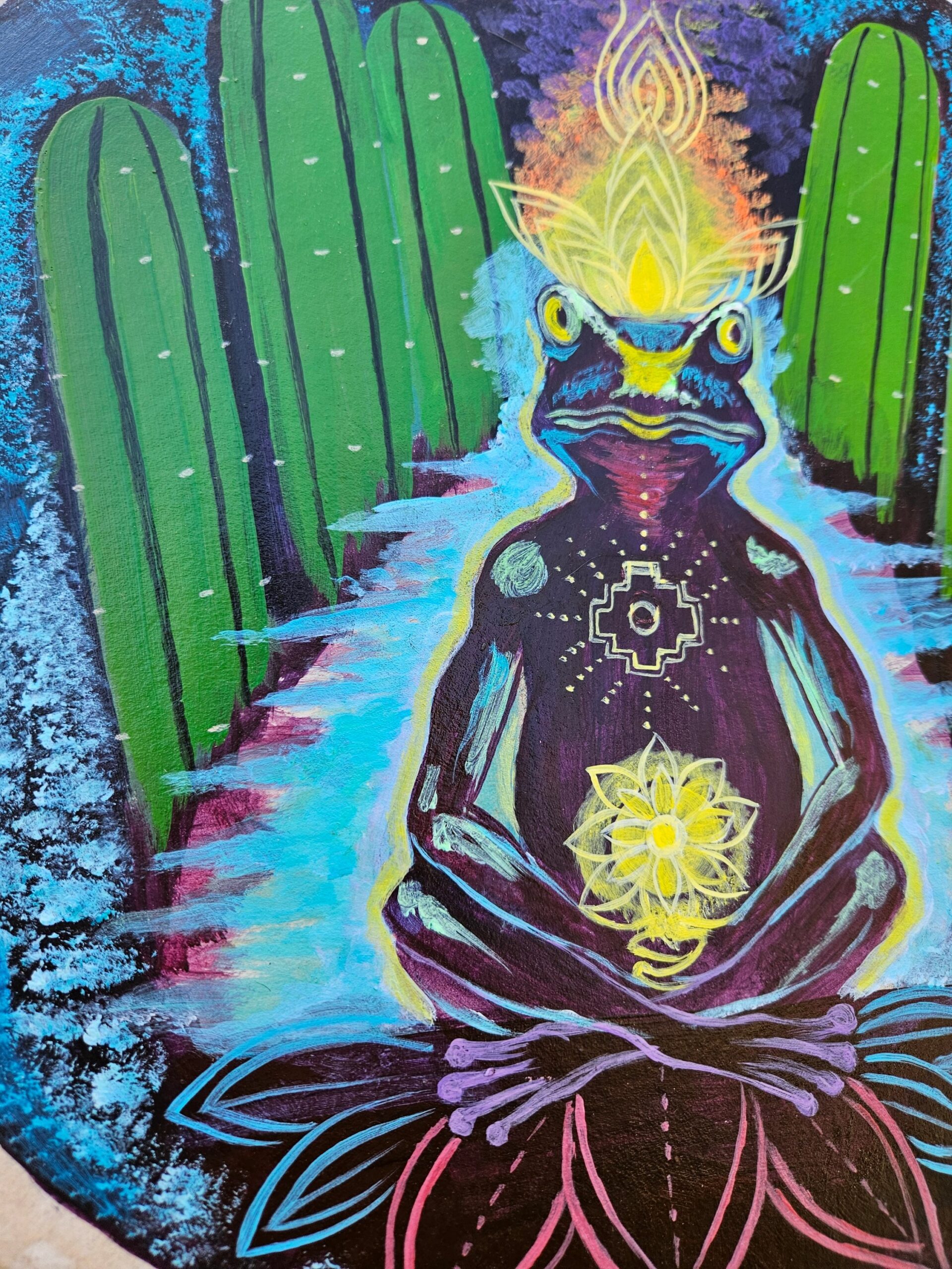 Sacred Handpainted Shamanic drum - Image 3