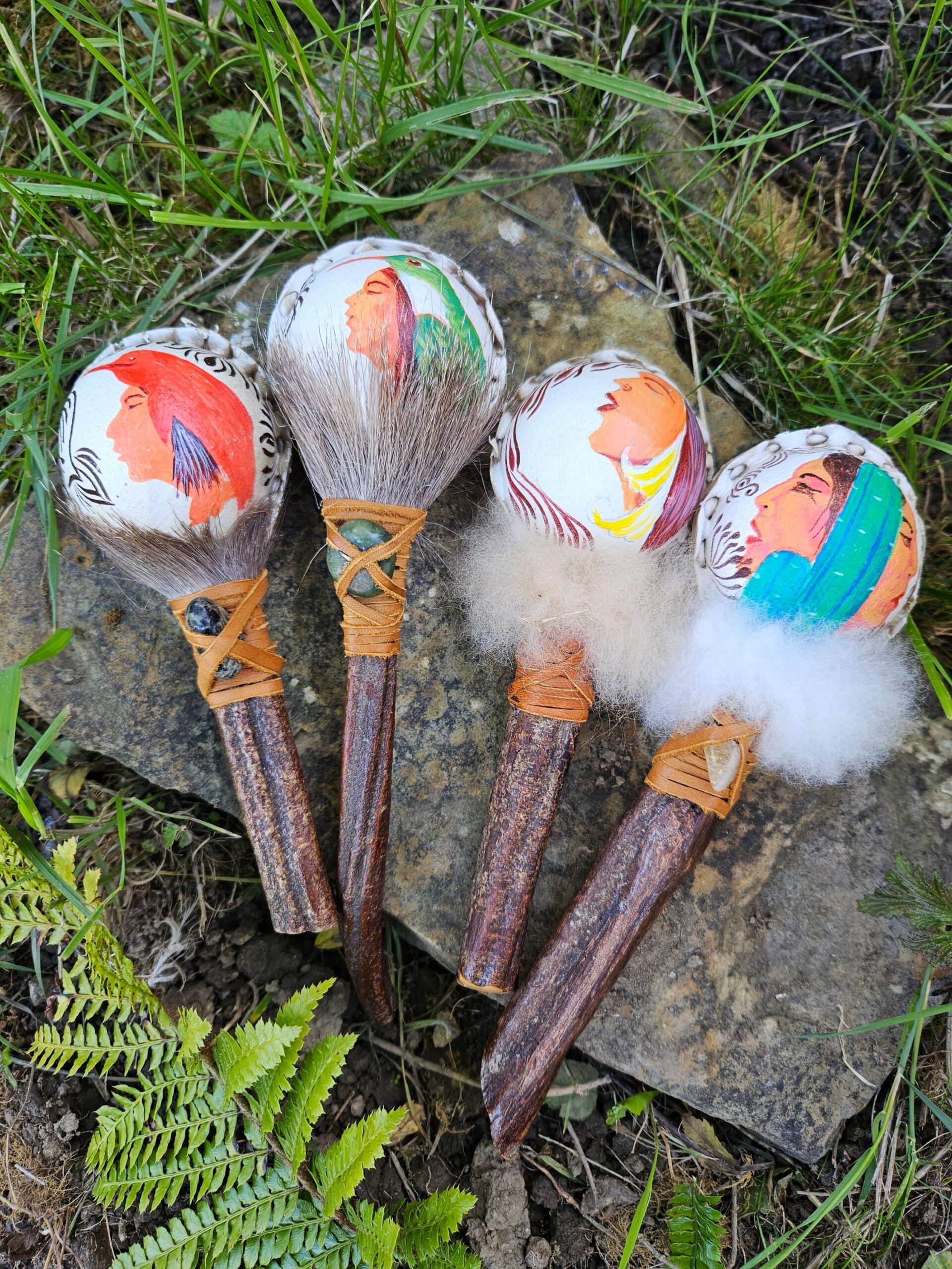 Feminine spirit of the Amazon Shamanic rattles