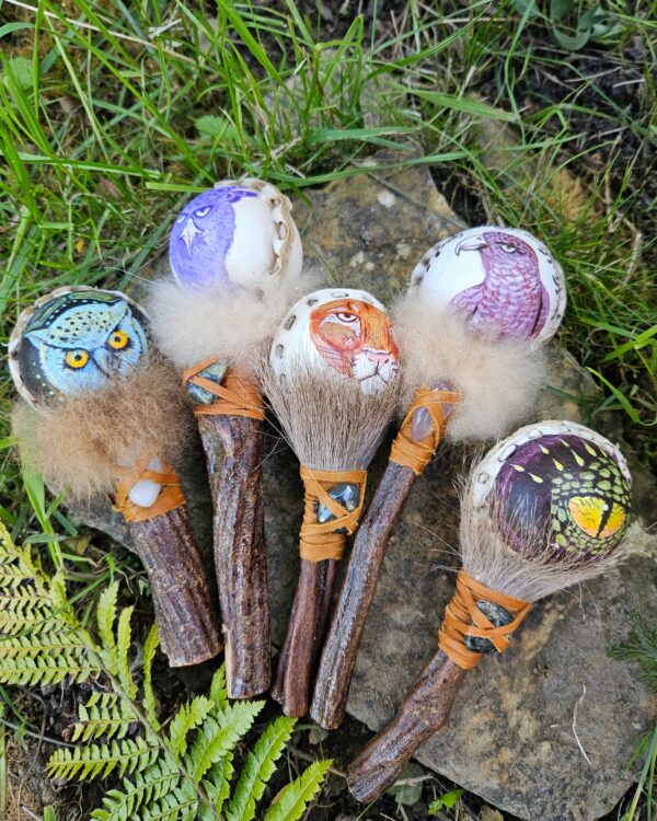 Sacred animals of the Amazon Shamanic rattles