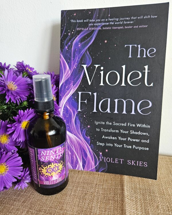 Violet Flame Auric cleansing and Transmutation spray and Violet Flame book